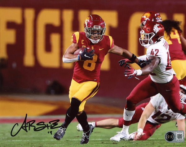 AMON-RA ST BROWN AUTOGRAPHED USC TROJANS 8X10 PHOTO BECKETT