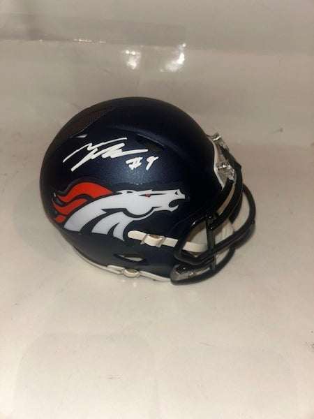 Talanoa Hufanga Autographed Denver Broncos Mini Helmet