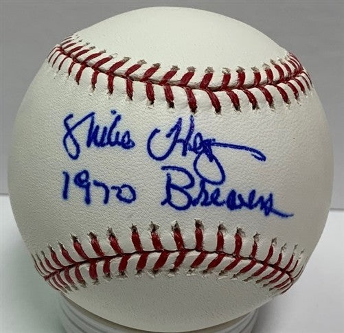 MIKE HEGAN Signed Official MLB Baseball w/ "1970 Brewers" - Milwaukee Brewers
