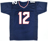 Nico Collins Autographed Blue Pro Style Jersey - Beckett W Hologram *Black