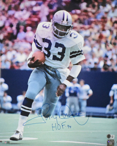 Tony Dorsett Autographed Dallas Cowboys 16x20 Running Photo HOF - Beckett W Holo