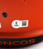 Bo Nix Autographed Broncos Orange Rave Full-Size Replica Speed Helmet BAS COA