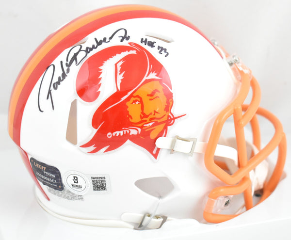 Ronde Barber Autographed Buccaneers 76-96 Speed Mini Helmet HOF - Beckett W Holo