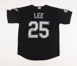 Derrek Lee Signed Florida Marlins Jersey Inscribed "2003 W.S. Champs" (JSA) Cubs