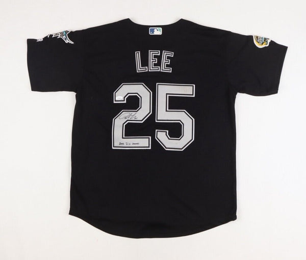 Derrek Lee Signed Florida Marlins Jersey Inscribed "2003 W.S. Champs" (JSA) Cubs