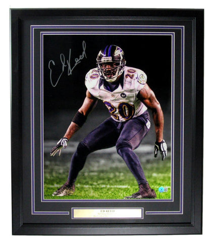 Ed Reed HOF Autographed 16x20 Photo Baltimore Ravens Framed Beckett 172331