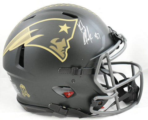 Rob Gronkowski Signed Patriots F/S Salute 25 Speed Authentic Helmet - Beckett W