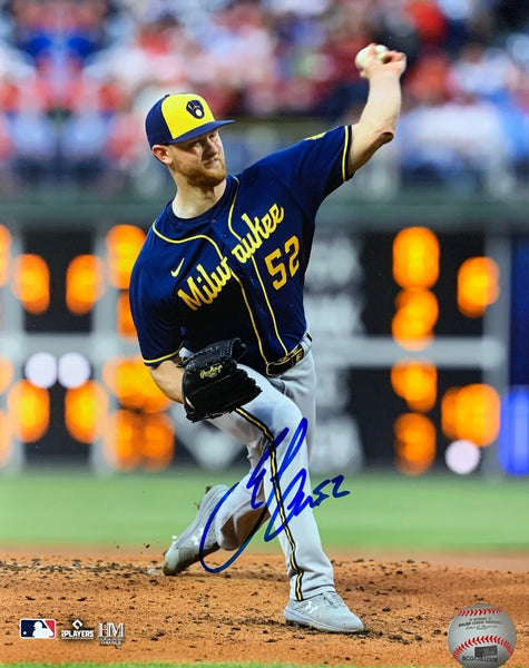 Brewers Pitcher ERIC LAUER Signed 8x10 Photo #1 AUTO