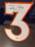 Russell Wilson Autographed Denver Broncos Nike Navy Jersey Framed Fanatics COA