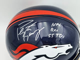 Peyton Manning Autographed Broncos Full Size Helmet NFL Rec 55 TDs Fanatics Holo