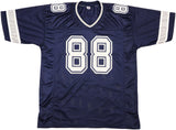 DALLAS COWBOYS DEZ BRYANT AUTOGRAPHED NAVY JERSEY BECKETT BAS WITNESS 230219