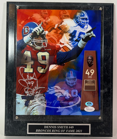 Dennis Smith Autographed 8x10 Photo Inscribed "ROF 01" with Plaque JSA COA