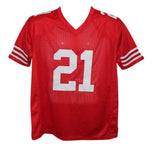 Frank Gore Autographed/Signed Pro Style Red XL Jersey Beckett 21583