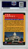 Tom Landry Autographed 1991 Enor Hall of Fame #80 Trading Card PSA Slab 43738