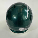 Autographed/Signed Jalen Carter Eagles Green Mini Football Helmet BAS COA