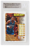 Alonzo Mourning Signed 1993-94 Topps Finest Card #201 (In Blue)(Beckett Slabbed)