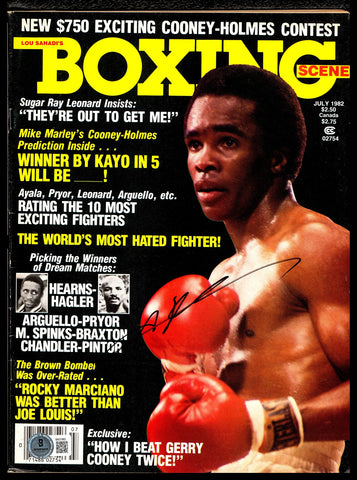 Sugar Ray Leonard Autographed Signed Magazine Beckett BAS QR #BM37883