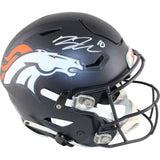 Bo Nix Autographed Denver Broncos 2024 SpeedFlex Helmet Beckett Witness 49636