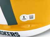 Aaron Jones Autographed Packers Yellow Full Size Helmet Beckett Witness 1W406046
