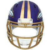 Trey Hendrickson Autographed Baltimore Ravens Alt Purple Rising Mini Helmet JSA