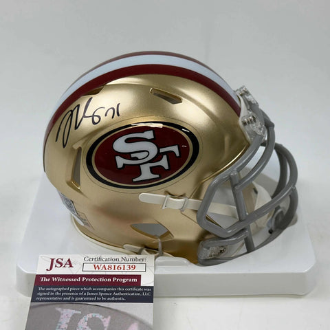 Autographed/Signed Trent Williams San Francisco 49ers Mini Helmet JSA COA