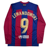 Autographed/Signed Robert Lewandowski FC Barcelona Blue Jersey Beckett BAS COA