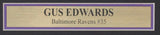 Gus Edwards Signed 8x10 Photo Baltimore Ravens Framed JSA 186177