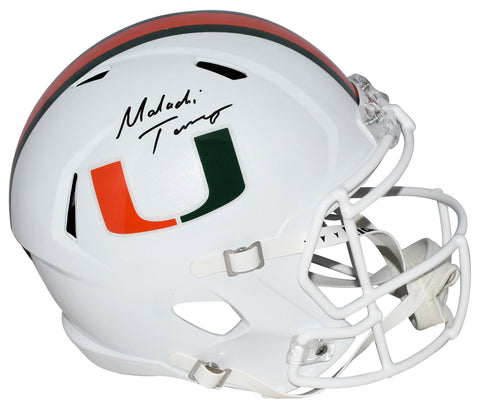 MALACHI TONEY AUTOGRAPHED MIAMI HURRICANES FULL SIZE SPEED HELMET JSA