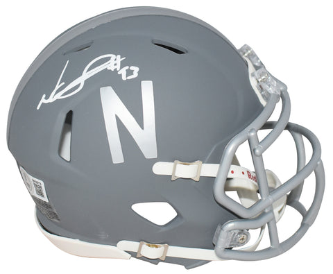 NDAMUKONG SUH SIGNED NEBRASKA CORNHUSKERS SLATE SPEED MINI HELMET BECKETT