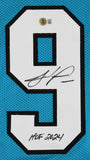 Julius Peppers "HOF 2024" Authentic Signed Teal Pro Style Jersey BAS Witnessed