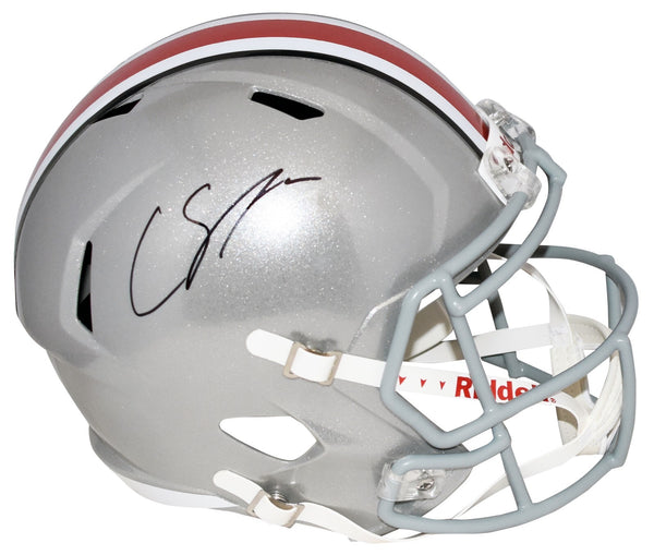 CADE STOVER AUTOGRAPHED OHIO STATE BUCKEYES FULL SIZE SPEED HELMET BECKETT