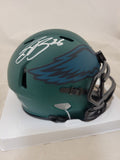 SAQUON BARKLEY SIGNED PHILADELPHIA EAGLES RAVE SPEED MINI HELMET BECKETT QR