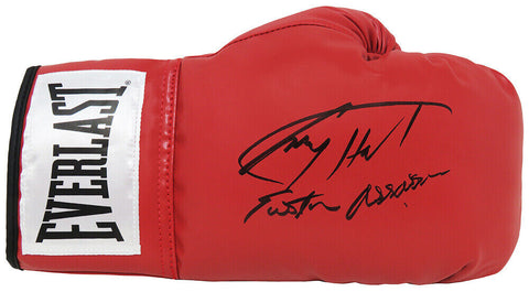 Larry Holmes Signed Everlast Red Boxing F/S Glove w/Easton Assassin - (SS COA)