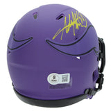 Adrian Peterson Autographed Minnesota Vikings RAVE Speed Mini Helmet Beckett