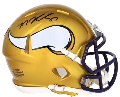 T.J. HOCKENSON Autographed Minnesota Vikings Flash Speed Mini Helmet FANATICS