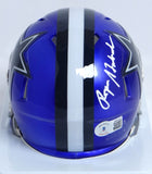Roger Staubach Autographed Cowboys Flash Mini Helmet -Beckett W Holo * White