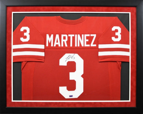TAYLOR MARTINEZ SIGNED NEBRASKA CORNHUSKERS #3 FRAMED JERSEY COA