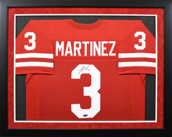 TAYLOR MARTINEZ SIGNED NEBRASKA CORNHUSKERS #3 FRAMED JERSEY COA