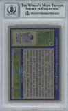 John Riggins Autographed 1972 Topps #13 Rookie Card HOF Beckett Slab 35014