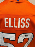 Jonah Elliss Autographed Denver Broncos Orange Nike Jersey Inscribed BAS COA