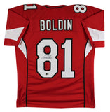 Anquan Boldin Authentic Signed Red Pro Style Jersey Autographed BAS Witnessed