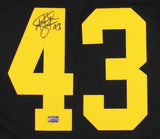 Troy Polamalu Signed Pittsburgh Steelers Mitchell & Ness Authentic Black Jersey