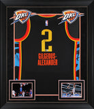 Thunder Shai Gilgeous-Alexander Signed Black Nike Framed Jersey BAS #BS78077