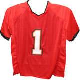 Rachaad White Autographed/Signed Pro Style Red Jersey Beckett 43211