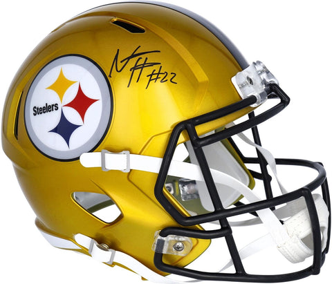 Najee Harris Pittsburgh Steelers Autographed Riddell Flash Speed Replica Helmet