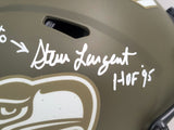 LARGENT & ZORN AUTOGRAPHED SEAHAWKS SALUTE SERVICE FULL SIZE AUTHENTIC HELMET