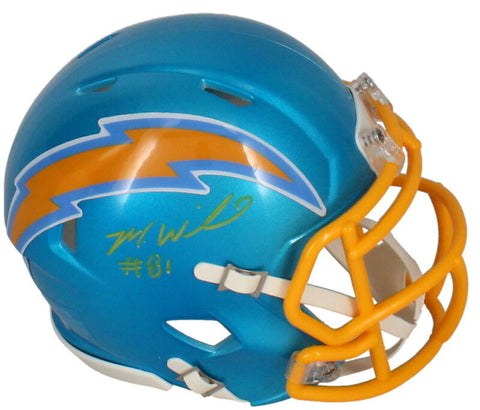 Mike Williams Autographed Los Angeles Chargers Flash Mini Speed Helmet Beckett