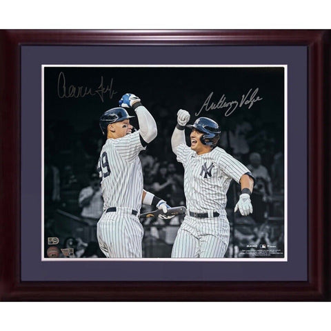 Aaron Judge Anthony Volpe Yankees Signed 1st Hr 16x20 Framed Photo Fanatics Auto