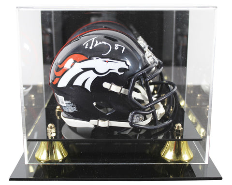 Broncos Ed McCaffrey Authentic Signed Speed Mini Helmet W/ Case BAS Witnessed