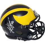 Luke Schoonmaker Signed Michigan Wolverines Mini Helmet Beckett 43118